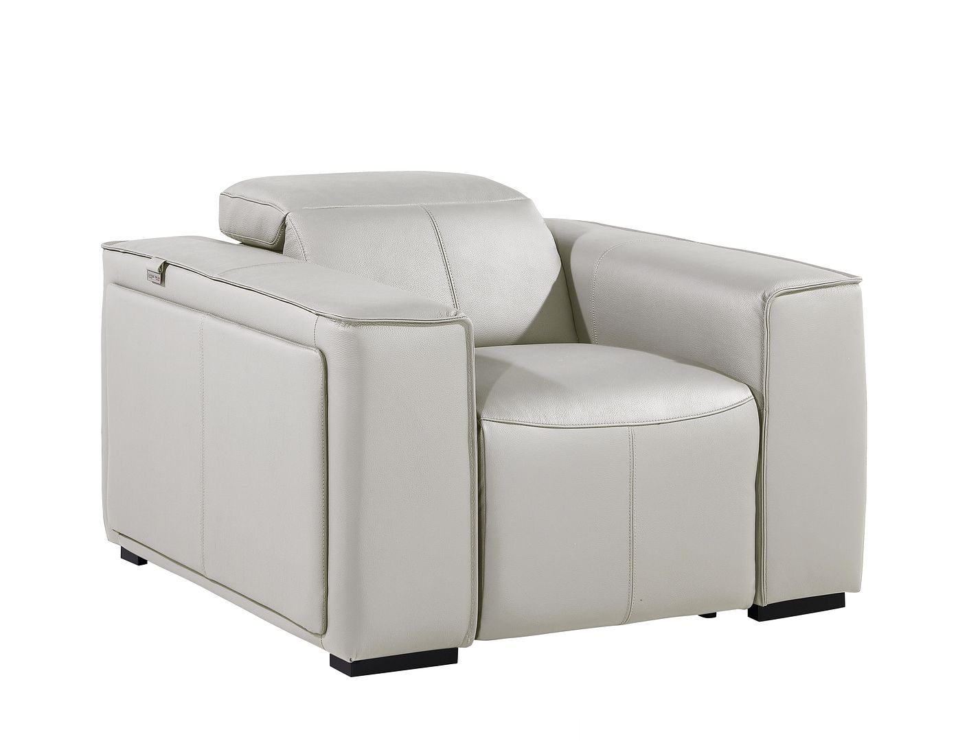 1126 Divanitalia Top Grain Italian Leather Power Reclining Chair with Power Headrests