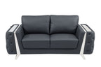 1050 Divanitalia 2-Piece Sofa Set in Top-grain Italian Leather - Dark Grey - SKU 1050-DK-GRAY-3PC - view 7
