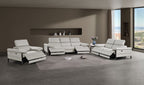 1246 Divanitalia Modular Power Dual Reclining Sofa, Loveseat, and Chair Set with Power Headrests - Top Grain Italian Leather - Light Grey - SKU 1246-LT-GREY-6.5-HT-3PC - view 2