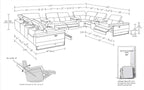 1246 Divanitalia 12-Piece U-Shaped Modular Power Reclining Sectional Sofa with 4 Power Recliners and Power Headrests - Top Grain Italian Leather - Cognac - SKU 1246-COGNAC-12PC-4PWR-U-SECTIONAL - view 15