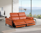 1246 Divanitalia Top Grain Italian Leather Loveseat with Power Headrest
