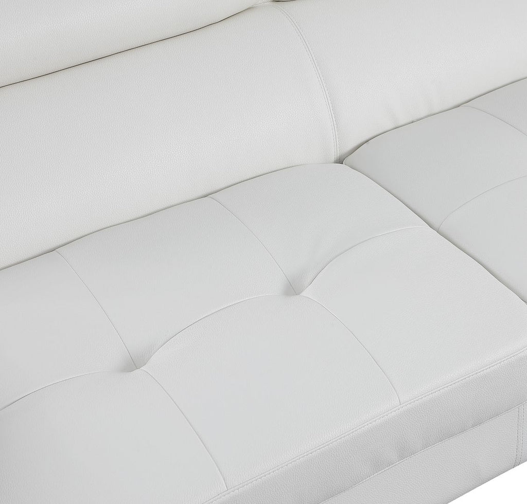 8136 Right Arm Facing Chaise with Adjustable Headrest in Genuine Leather