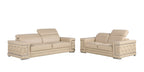 296 Modern Genuine Leather 2-Piece Sofa Set - Beige - SKU 296-BEIGE-2PC - view 2