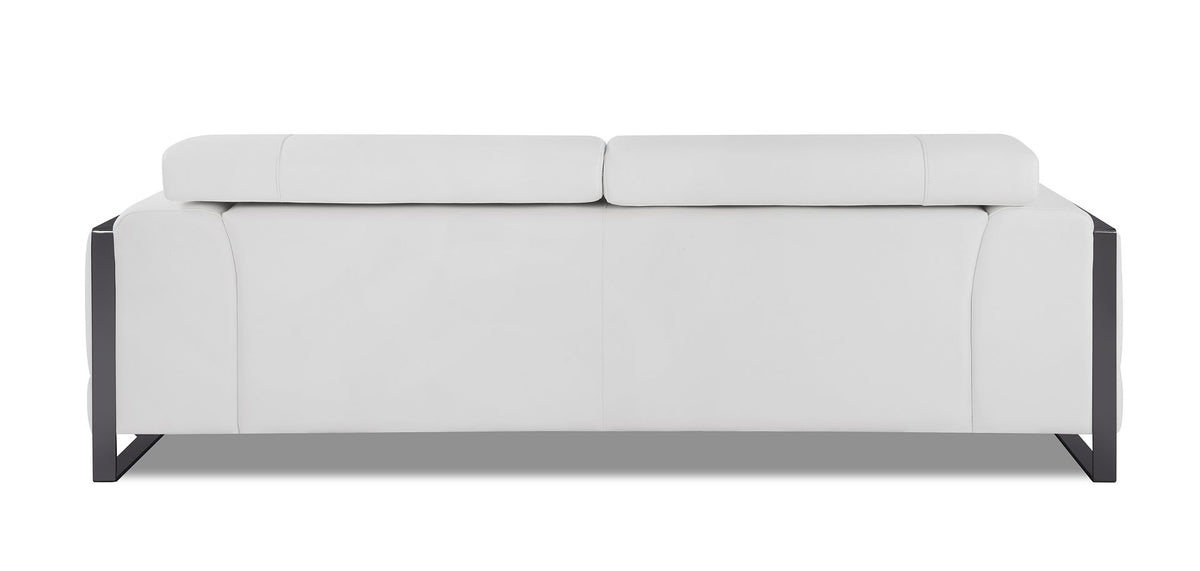 903 Divanitalia 2-Piece Sofa Set with Adjustable Headrest in Top-grain Italian Leather - White - SKU 903- WHITE 2PC (S/L) - GROUP - view 6