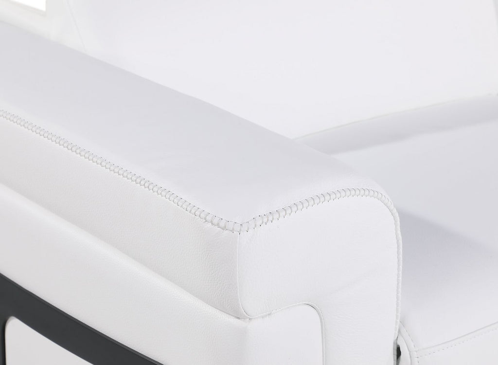 1126 Divanitalia Power Reclining Loveseat in Top Grain Italian Leather with 2 Power Recliners & Power Headrests