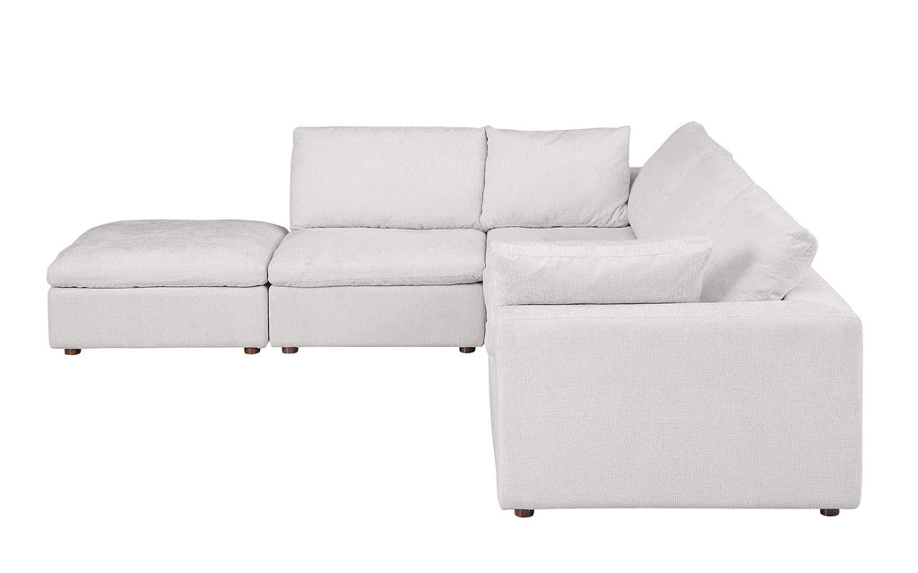 1100 Divanitalia 5-Piece Right Arm Facing 4-Seat Sectional Sofa - Top-grain Italian Leather