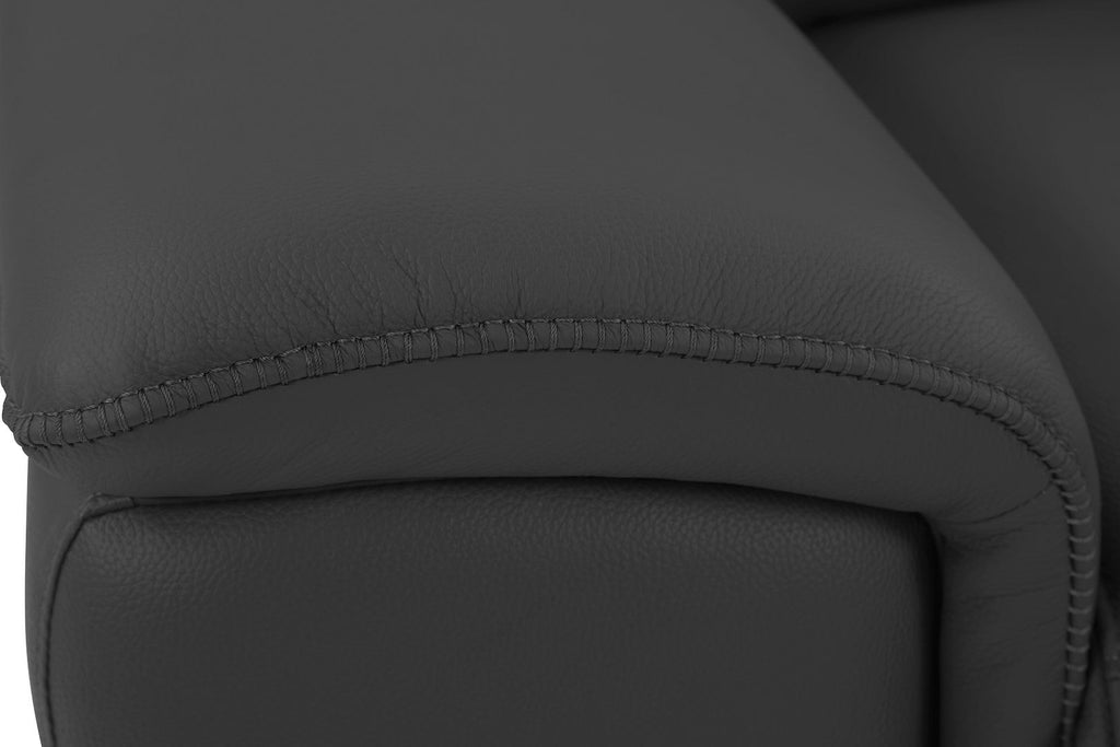 9762 Divanitalia Top Grain Italian Leather Power Reclining Loveseat with Adjustable Headrests