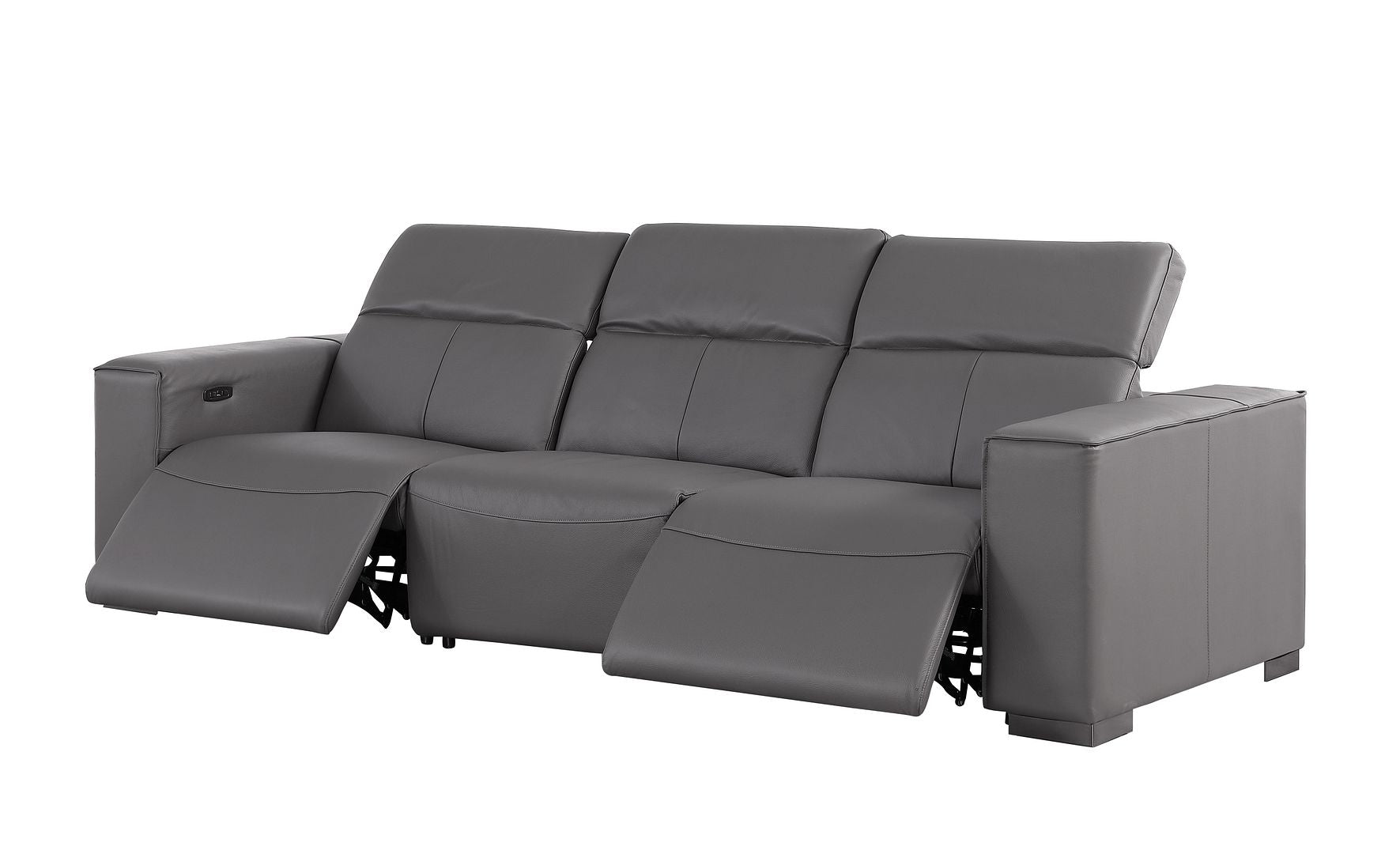 1208 Genuine Leather Triple Power Reclining Sofa