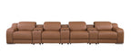 1116 Divanitalia 7-Piece Modular Power Reclining Sofa in Top Grain Italian Leather with 4 Power Recliners & Power Headrests - Cognac - SKU 1116-COGNAC-S-7.4-HT - view 3