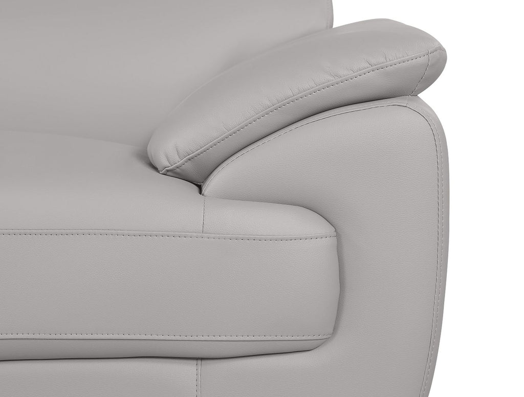 4571 Modern Genuine Leather Loveseat - Light Grey - SKU 4571-L-LT-GREY - view 9