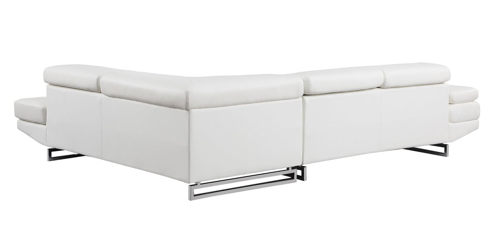8136 Right Arm Facing Chaise with Adjustable Headrest in Genuine Leather