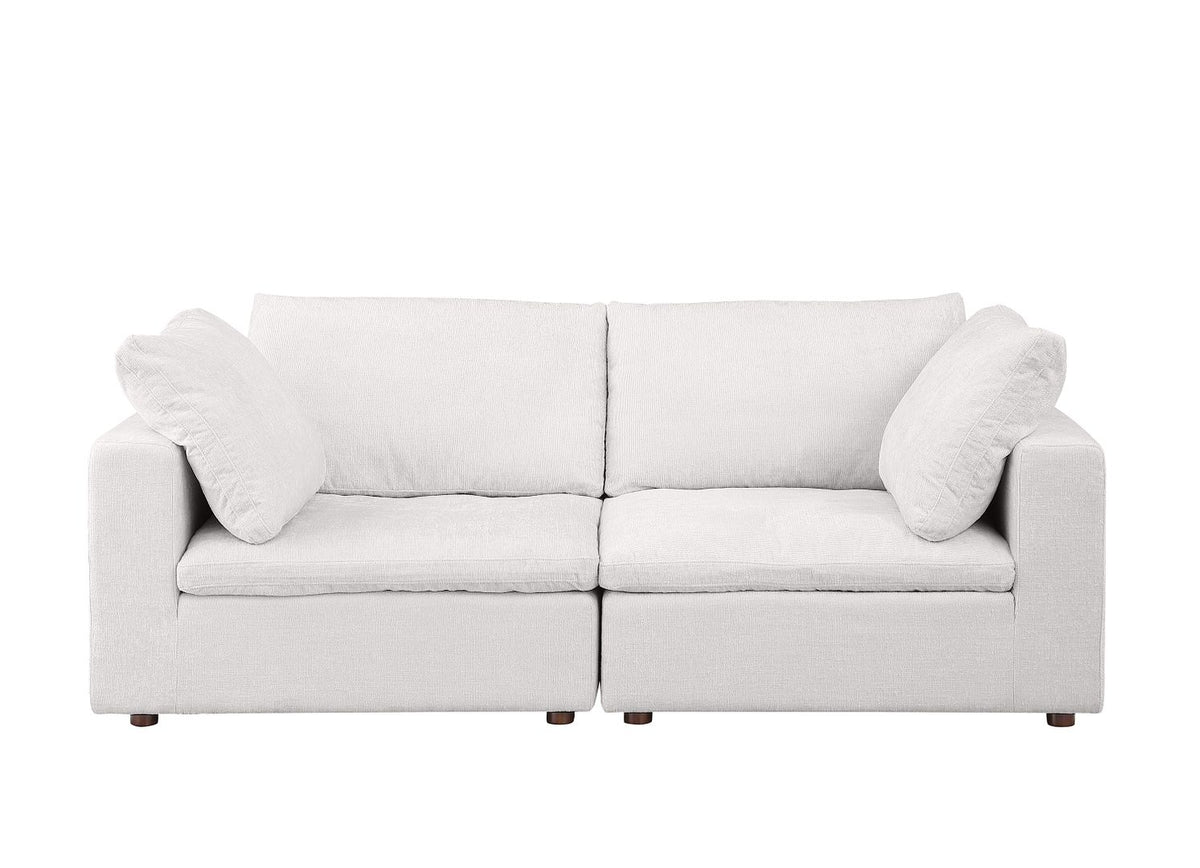 1100 Divanitalia Modular Loveseat - Pearl - SKU 1100-LT-GREY-FABRIC-L - view 2