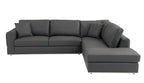 998 Divanitalia Cream Right Arm Facing Sectional Sofa in Top-grain Italian Leather