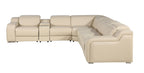 1116 Divanitalia 7-Piece L-Shaped Sectional Sofa in Top Grain Italian Leather with 3 Power Recliners & Power Headrests - Beige - SKU 1116-BEIGE-7PC-3PWR-SECTIONAL- GROUP - view 5