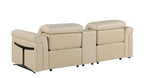 1126 Divanitalia 3-Piece Modular Power Reclining Loveseat in Top Grain Italian Leather with 2 Power Recliners & Power Headrests