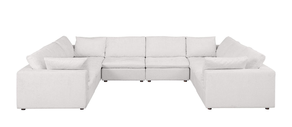 1100 Divanitalia 8-Piece U-Shaped Sectional Sofa in Top-grain Italian Leather