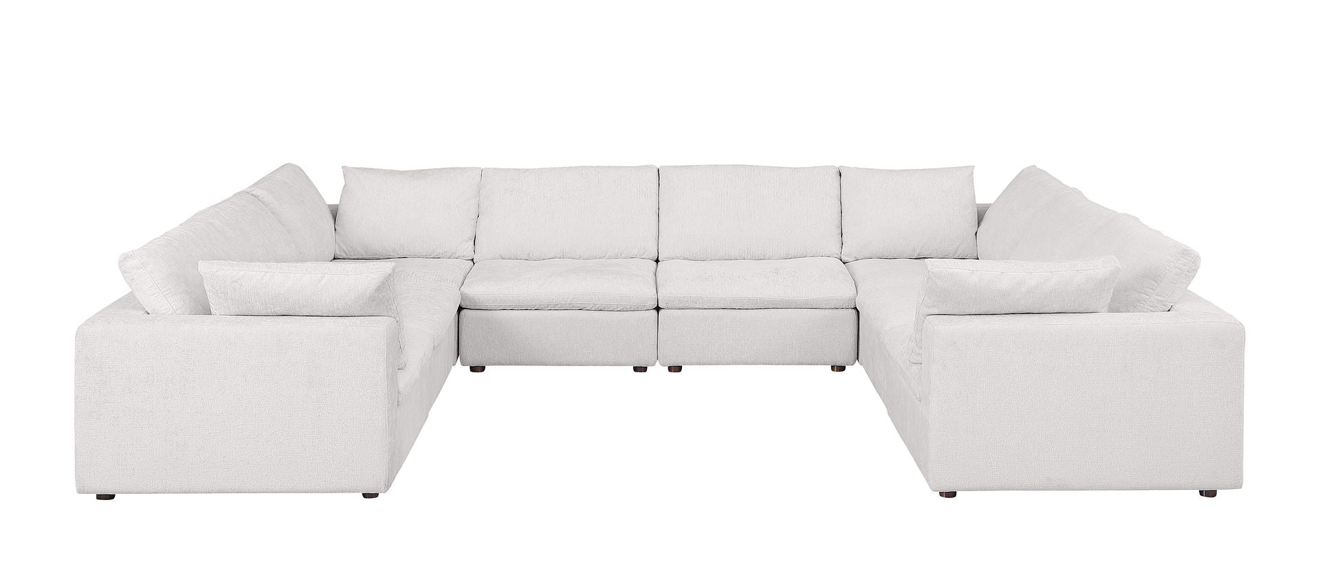 1100 Divanitalia 8-Piece U-Shaped Sectional Sofa in Top-grain Italian Leather
