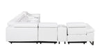 1246 Divanitalia 8-Piece L-Shaped Modular Power Reclining Sectional Sofa with 3 Power Recliners and Power Headrests - Top Grain Italian Leather