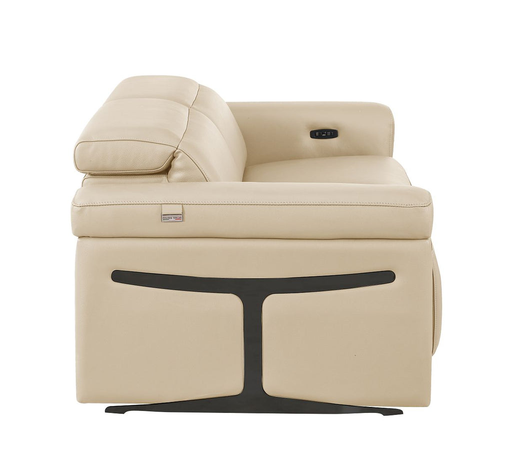 1126 Divanitalia 2-Piece Modular Power Reclining Loveseat in Top Grain Italian Leather with 2 Power Recliners & Power Headrests - Beige - SKU 1126-BEIGE-2.2-HT - view 8