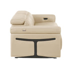 1126 Divanitalia 2-Piece Modular Power Reclining Loveseat in Top Grain Italian Leather with 2 Power Recliners & Power Headrests - Beige - SKU 1126-BEIGE-2.2-HT - view 8