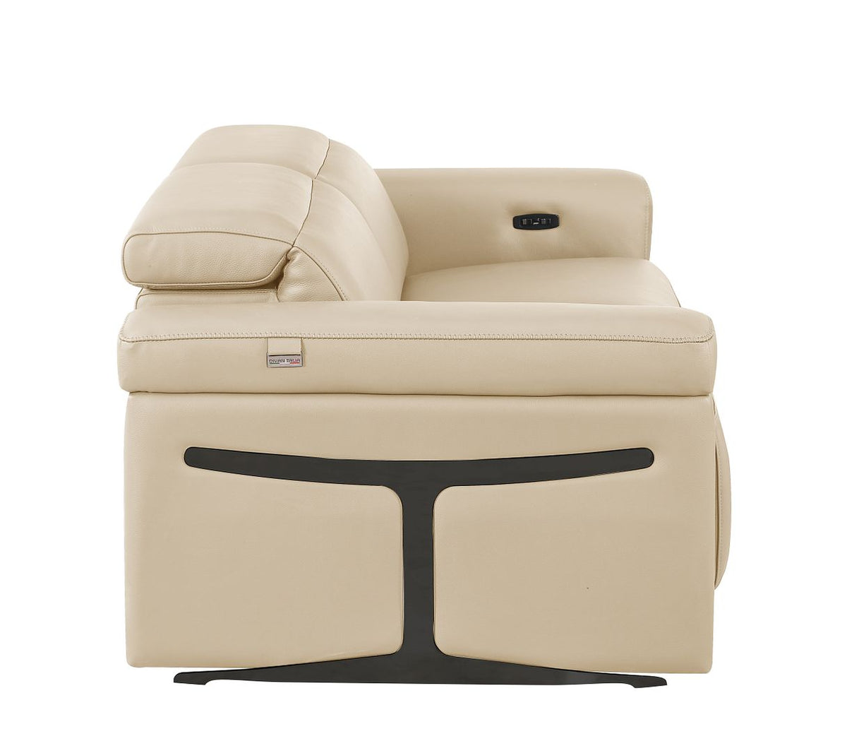 1126 Divanitalia 2-Piece Modular Power Reclining Loveseat in Top Grain Italian Leather with 2 Power Recliners & Power Headrests - Beige - SKU 1126-BEIGE-2.2-HT - view 8