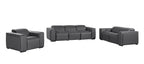 1224 Divanitalia 6-Piece Modular Power Reclining Sofa, Loveseat & Chair Set in Top Grain Italian Leather with 5 Power Recliners & Power Headrests - Dark Grey - SKU 1224-DK-GREY-6.5-HT-3PC - view 3