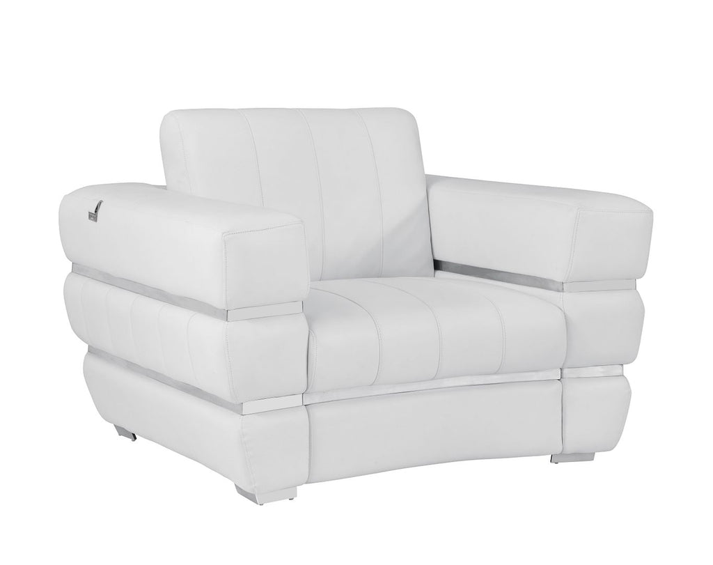 904 Divanitalia Chair in Top-grain Italian Leather - White - SKU 904-CH-WHITE - view 2