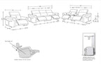 1126 Divanitalia 7-Piece Modular Power Reclining Sofa, Loveseat & Chair Set in Top Grain Italian Leather with 5 Power Recliners & Power Headrests - White - SKU 1126-WHITE-7.5-HT-3PC - view 17