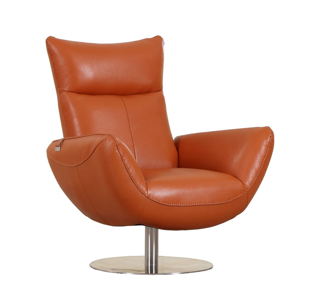 C74 Divanitalia Swivel Chair in Top-grain Italian Leather