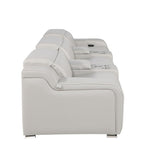 1116 Divanitalia 5-Piece Modular Power Reclining Sofa in Top Grain Italian Leather with 3 Power Recliners & Power Headrests