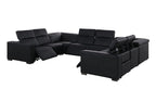 1208 8 Piece U-Shaped Leather Sectional Sofa with 4 Power Recliners & Power Headrests