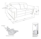 990 Divanitalia Power Reclining 2-Piece Sofa Set with Power Headrest in Top-grain Italian Leather - White - SKU 990-WHITE-2PC - view 15