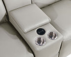 1224 Divanitalia 10-Piece U-Shaped Sectional Sofa in Top Grain Italian Leather with 4 Power Recliners & Power Headrests