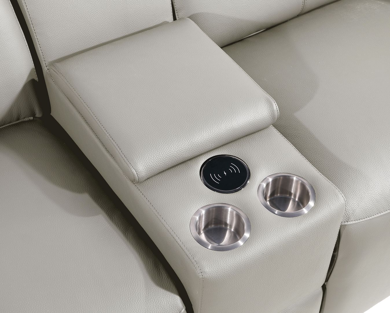 1224 Divanitalia 10-Piece U-Shaped Sectional Sofa in Top Grain Italian Leather with 4 Power Recliners & Power Headrests