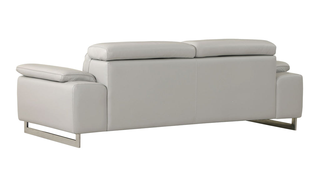 636 Divanitalia Dark Gray Sofa in Top-grain Italian Leather