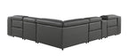 1116 Divanitalia 6-Piece L-Shaped Sectional Sofa in Top Grain Italian Leather with 3 Power Recliners & Power Headrests - Dark Grey - SKU 1116-DK-GREY-6PC-3PWR-SECTIONAL- GROUP - view 6