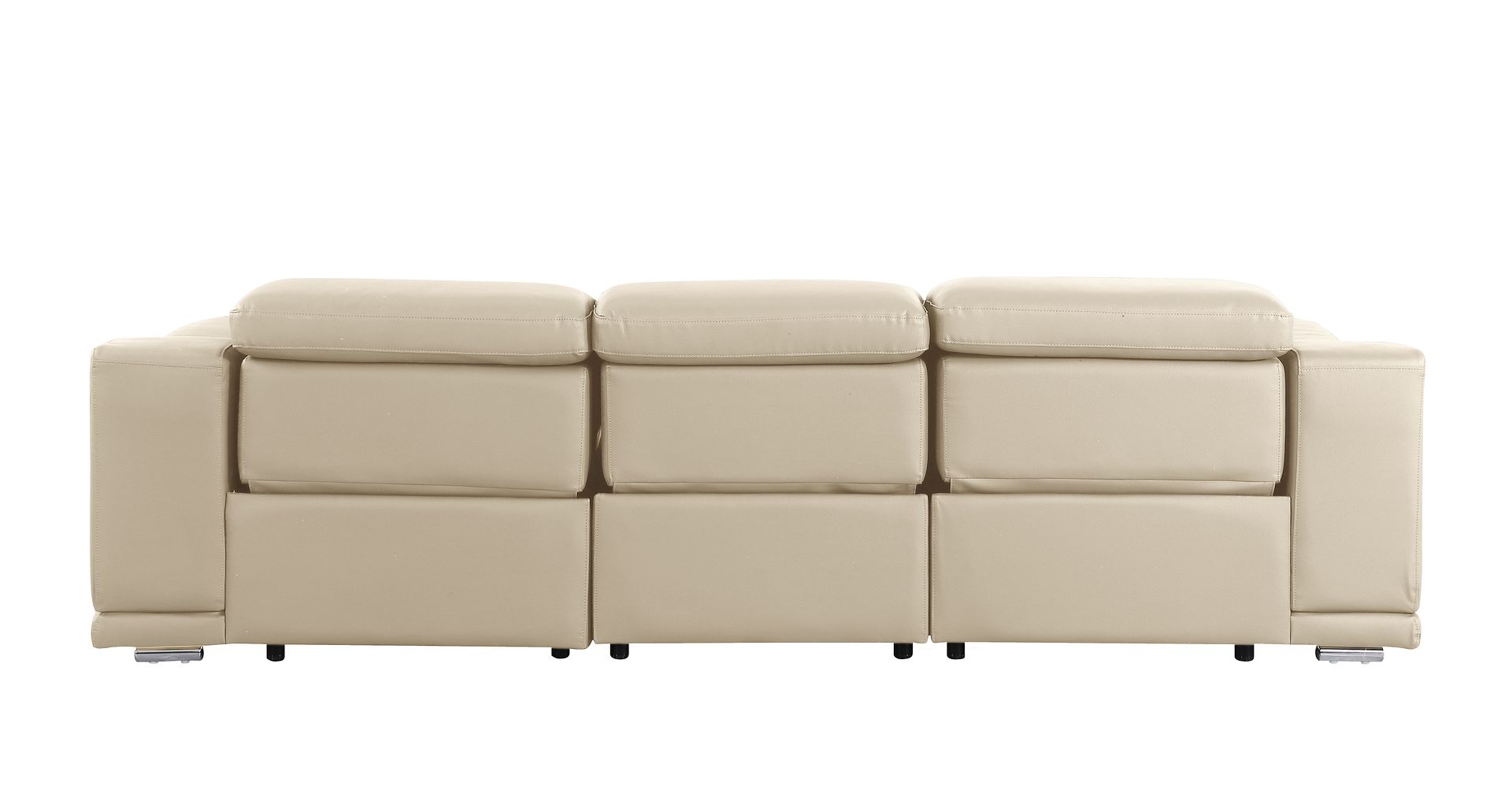 9762 Divanitalia 3-Piece Modular Power Reclining Sofa with 3 Power Recliners in Top Grain Italian Leather