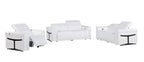 1126 Divanitalia Power Reclining Sofa, Loveseat & Chair Set in Top Grain Italian Leather with 5 Power Recliners & Power Headrests - White - SKU 1126-WHITE-3PC - view 2