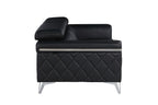 1140 Divanitalia Loveseat with Adjustable Headrest in Top-grain Italian Leather