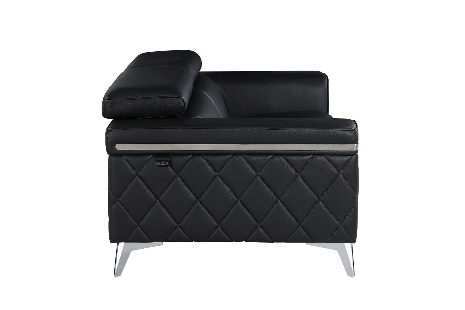 1140 Divanitalia Loveseat with Adjustable Headrest in Top-grain Italian Leather