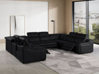 1116 Divanitalia 8-Piece U-Shaped Sectional Sofa in Top Grain Italian Leather with 4 Power Recliners & Power Headrests - Black - SKU 1116-BLACK-8PC-4PWR-U-NC-SECTIONAL-GROUP - view 2