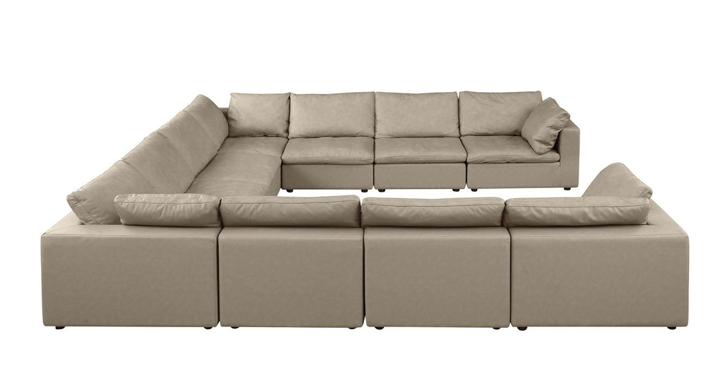 1100 Divanitalia 10-Piece U-Shaped Sectional Sofa in Top-grain Italian Leather