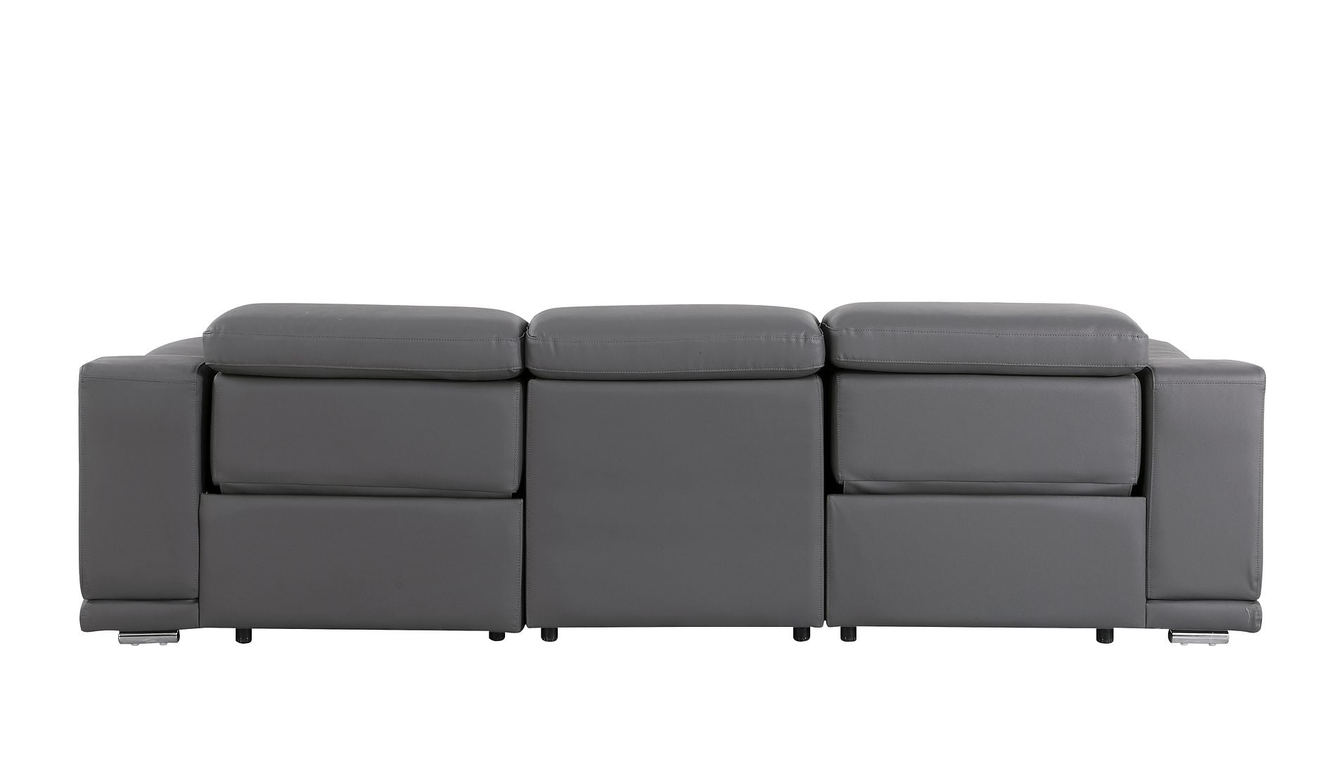 9762 Divanitalia 3-Piece Modular Power Reclining Sofa with 2 Power Recliners in Top Grain Italian Leather