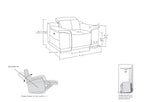 2679 Power Reclining Chair with Power Headrest in Genuine Leather