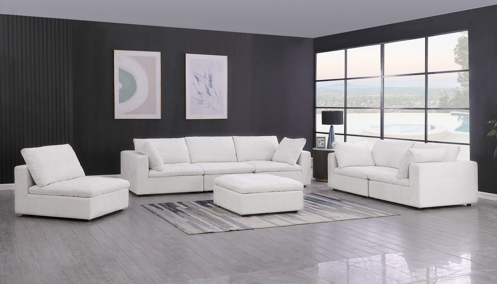 DivanItalia 1100 Light Grey 3-Piece Sofa Set - Upholstered in Genuine Belfast Fabric with Ottoman