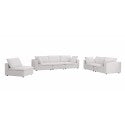 DivanItalia 1100 Light Grey 3-Piece Sofa Set - Upholstered in Genuine Belfast Fabric