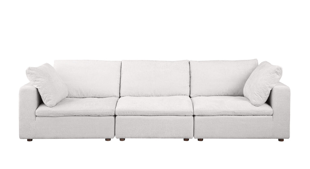 DivanItalia 1100 Light Grey 3-Piece Sofa Set - Upholstered in Genuine Belfast Fabric