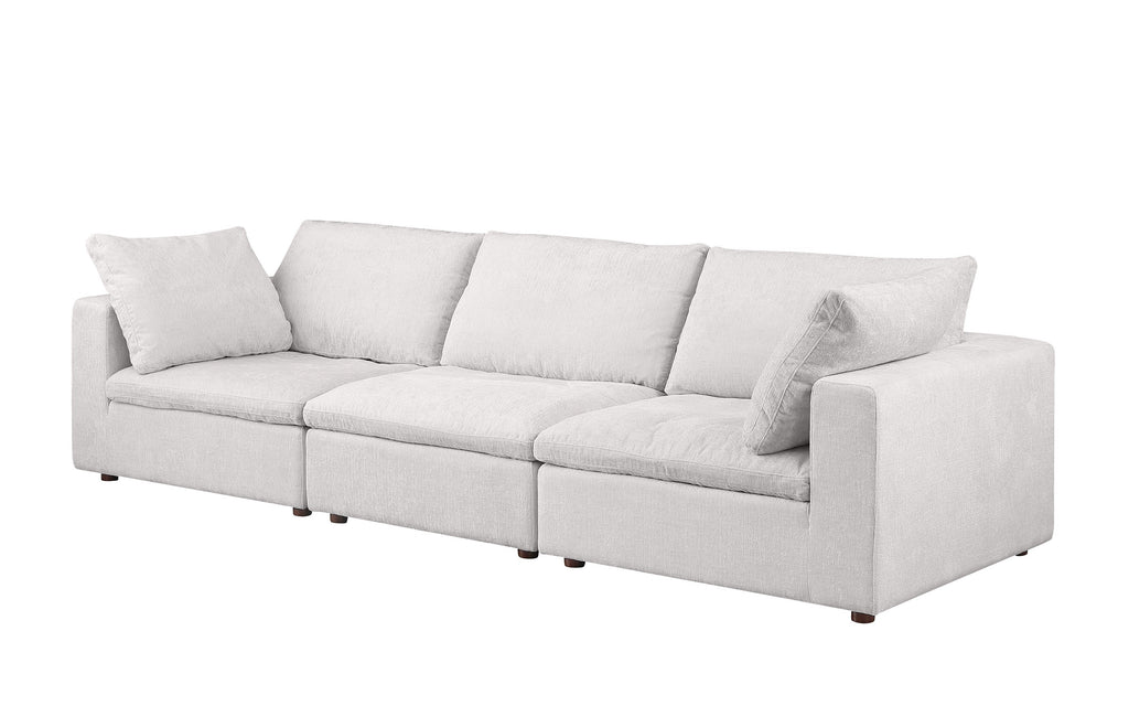 DivanItalia 1100 Light Grey 3-Piece Sofa Set - Upholstered in Genuine Belfast Fabric