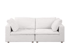 DivanItalia 1100 Light Grey 3-Piece Sofa Set - Upholstered in Genuine Belfast Fabric