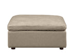 DivanItalia 1100 Beige Ottoman - Upholstered in Top-Grain Italian Leather